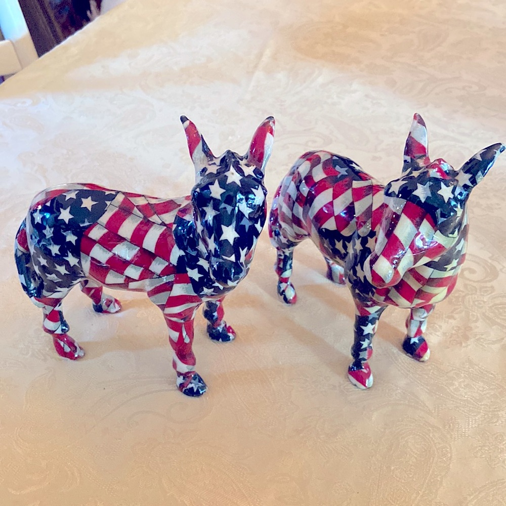 Vintage Patriotic Donkeys